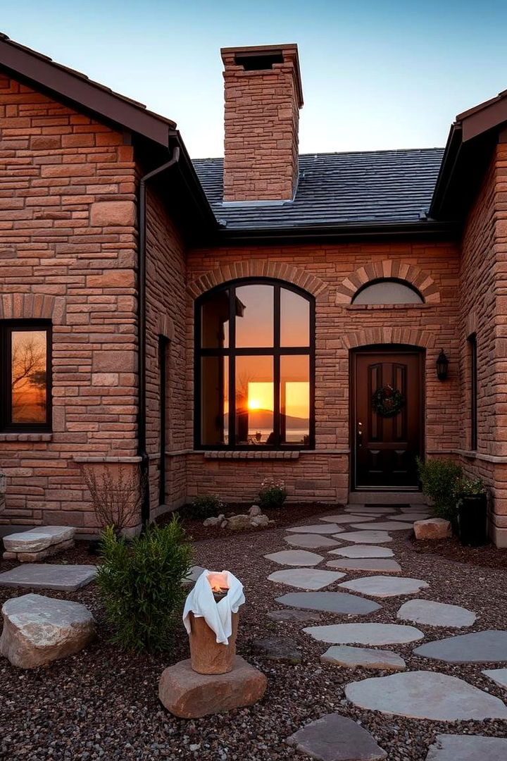 Natural Textures and Colors - 22 Brick Houses With Stone Accents