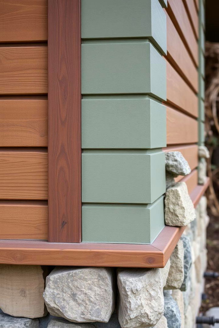 Natural Textures with Earth Inspired Elements - 22 Sage Green House With Brown Trim Ideas