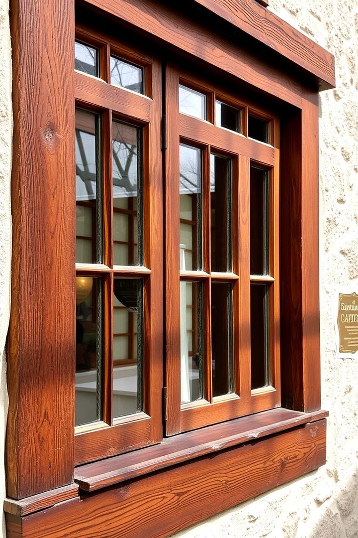 Natural Timber Window Frames - 22 Exterior Window Trim Ideas