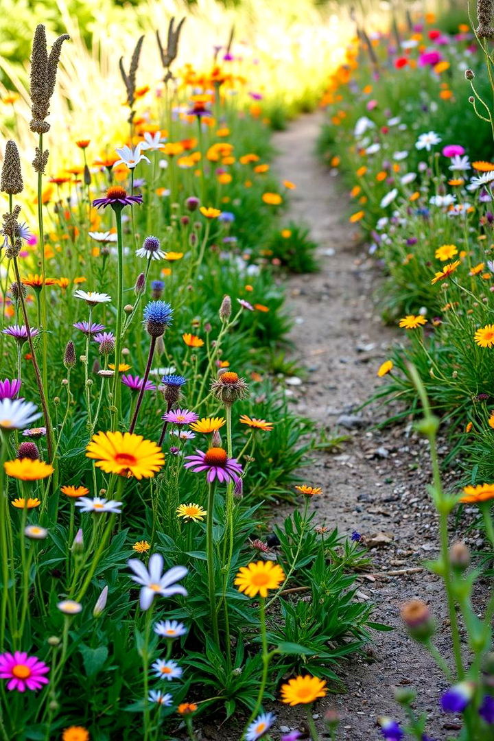 Natural Wildflower Garden Path - 22 Garden Path Ideas