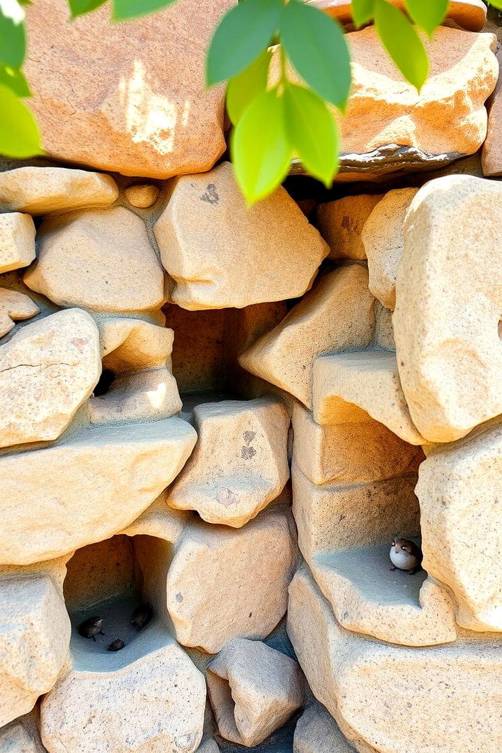 Natural Wildlife Sanctuary - 22 Stone Wall Ideas