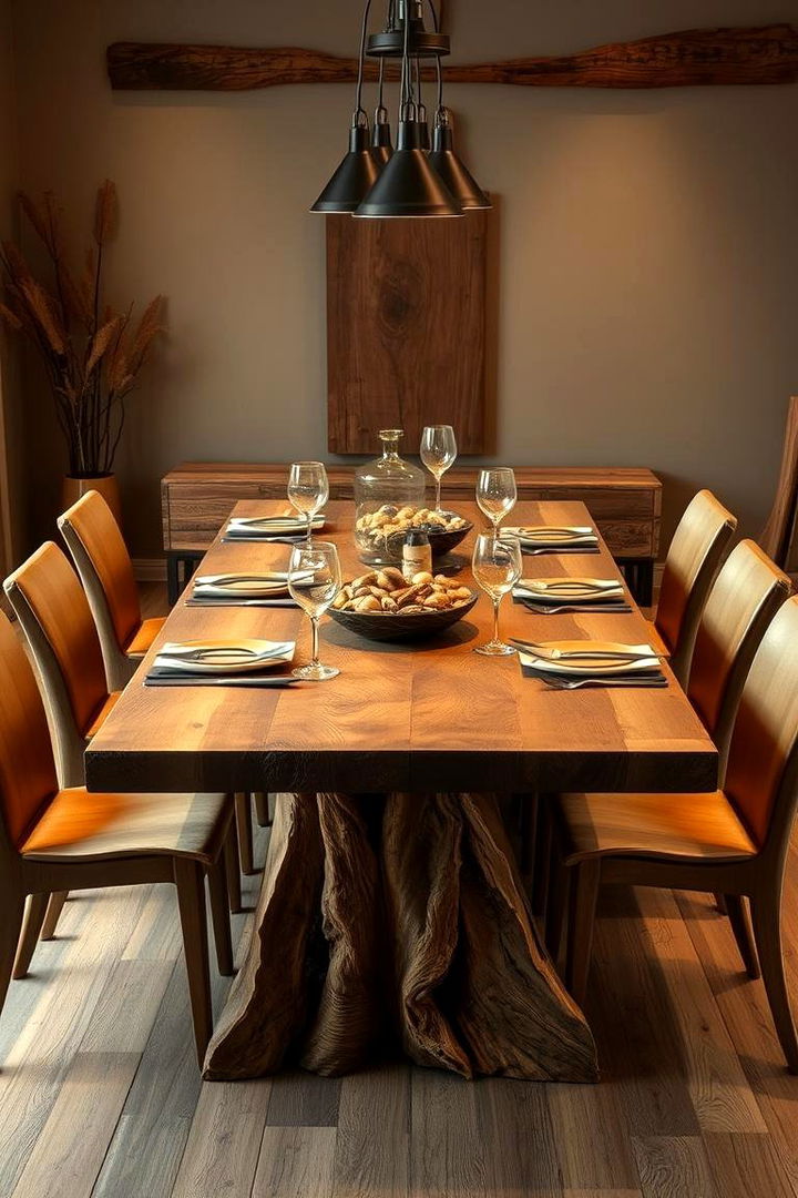Natural Wood Accents - 22 Dining Table Decor Ideas