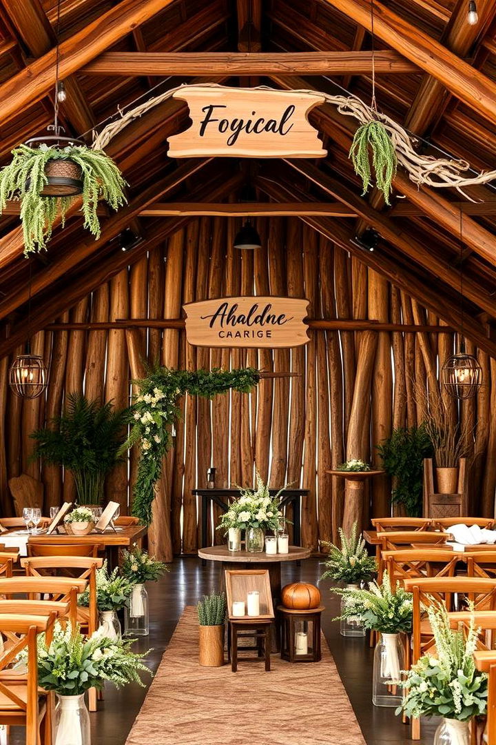 Natural Wood Elements - 22 boho wedding ideas