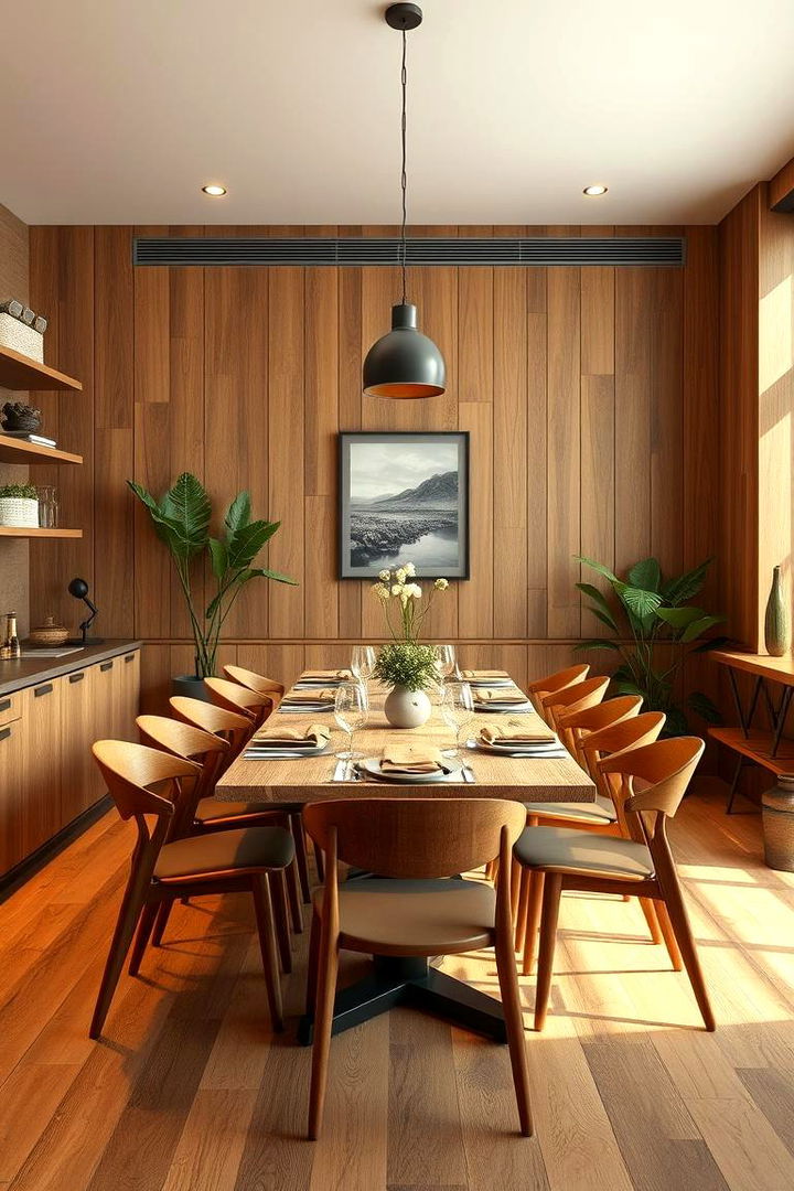 Natural Wood Elements and Warmth - 22 Mid-century Modern Dining Rooms