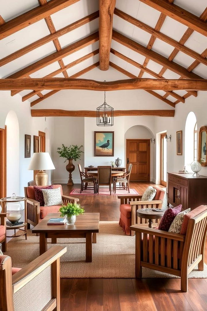 Natural Wood Finishes - 22 Colonial Living Room Ideas
