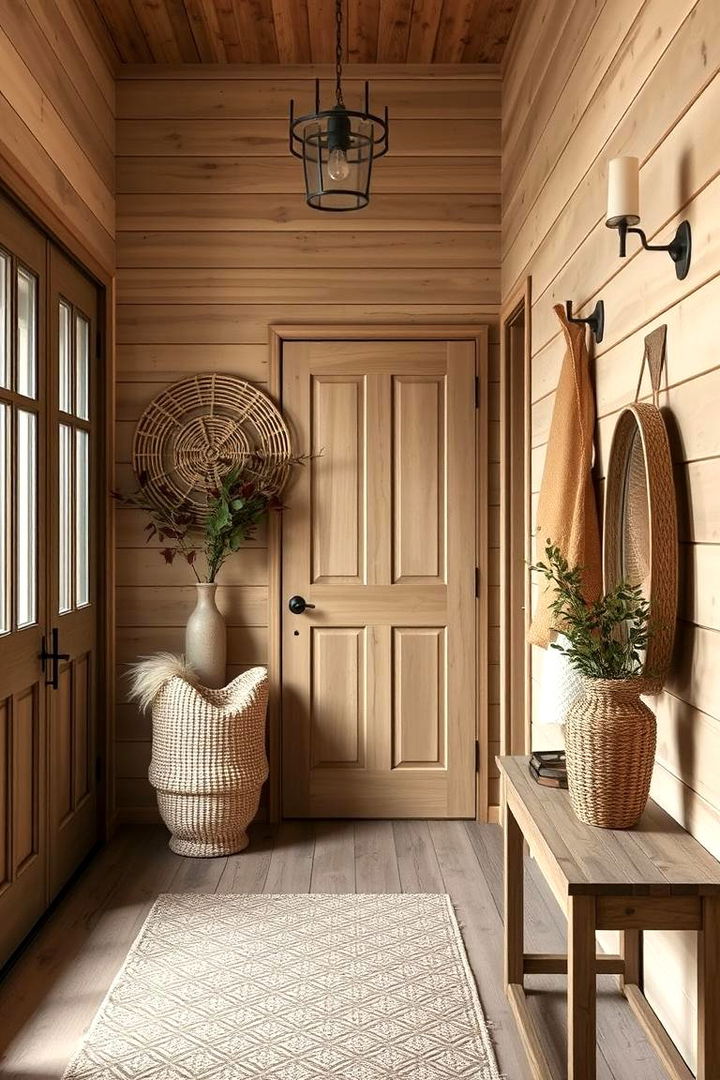 Natural Wood Finishes - 22 Shiplap Wall Entryway Ideas