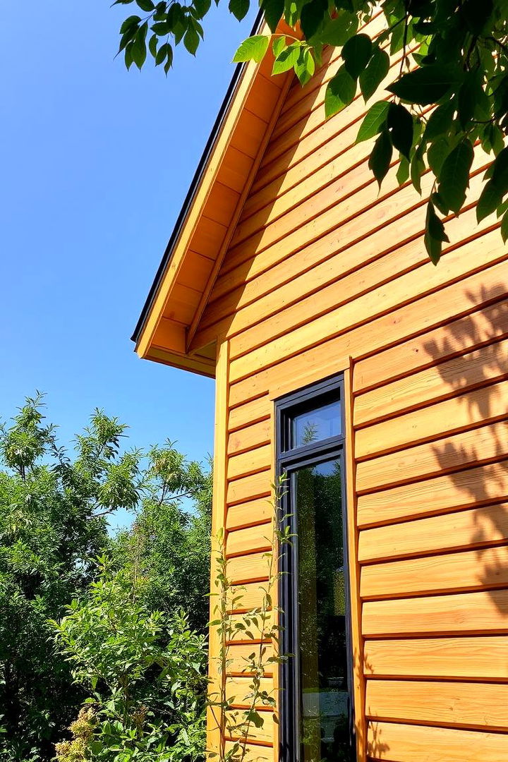 Natural Wood Siding and Earthy Tones - 22 Cottagecore House Exterior Ideas