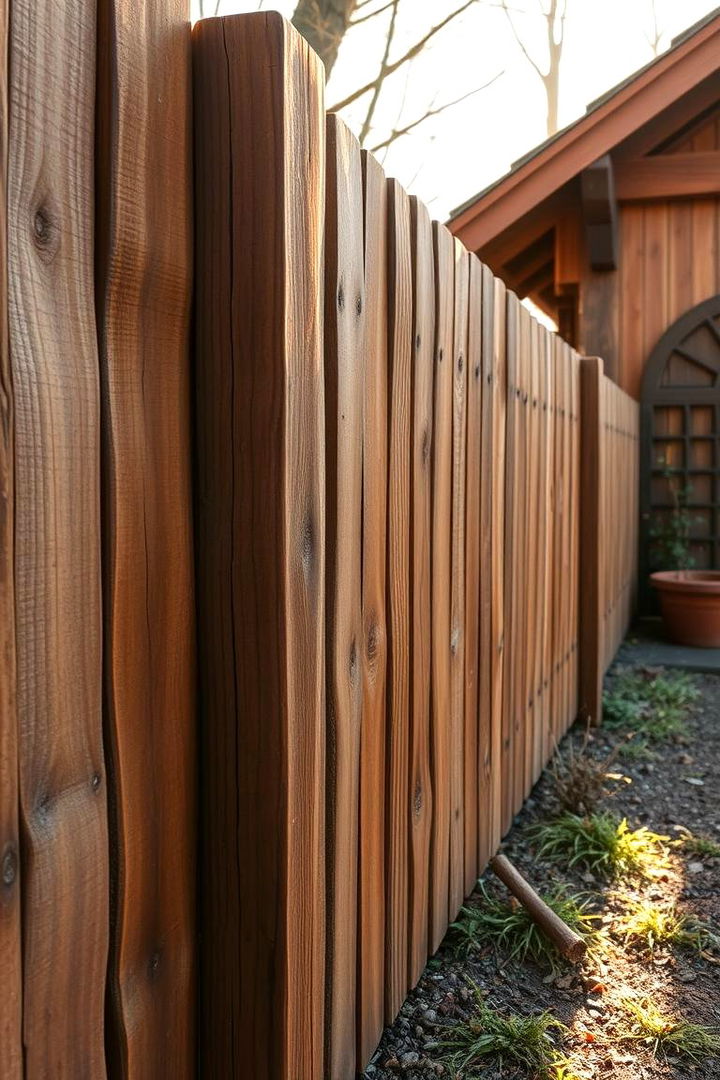 Natural Wood Stain Accents - 22 Garden Fence Colour Ideas