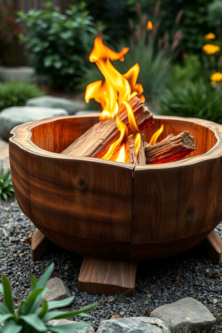 Natural Wood Surroundings - 22 Backyard Fire Pit Ideas Landscaping