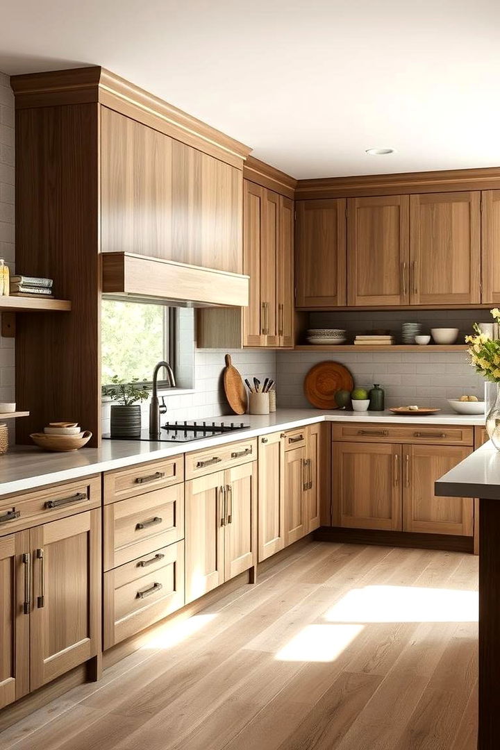 Natural Wood Taupe Cabinets - 22 Taupe Kitchen Cabinet Ideas