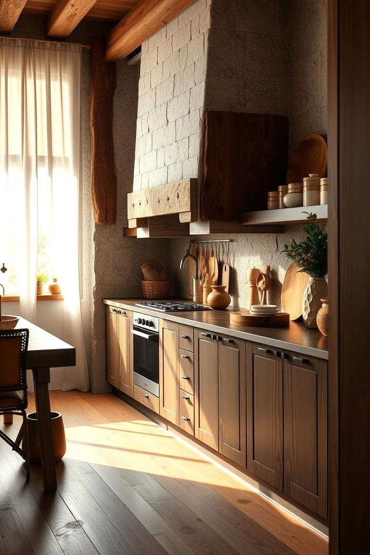 Natural Wood Texture Appeal - 22 Brown Kitchen Cabinets Ideas