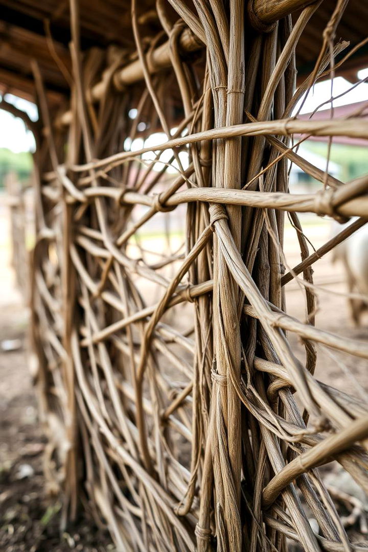 Natural Woven Willow Fence - 22 Farm Fence Ideas