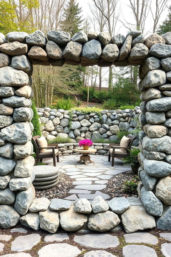 Naturalistic Outdoor Frames - 22 River Rock Edging Ideas
