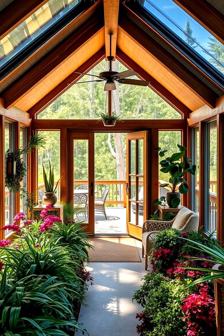 Nature Infused Chic - 22 Sunroom and Deck Combo Ideas