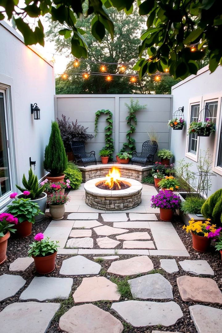 Nature Infused Greenery Surround - 22 Patio Ideas With Firepit