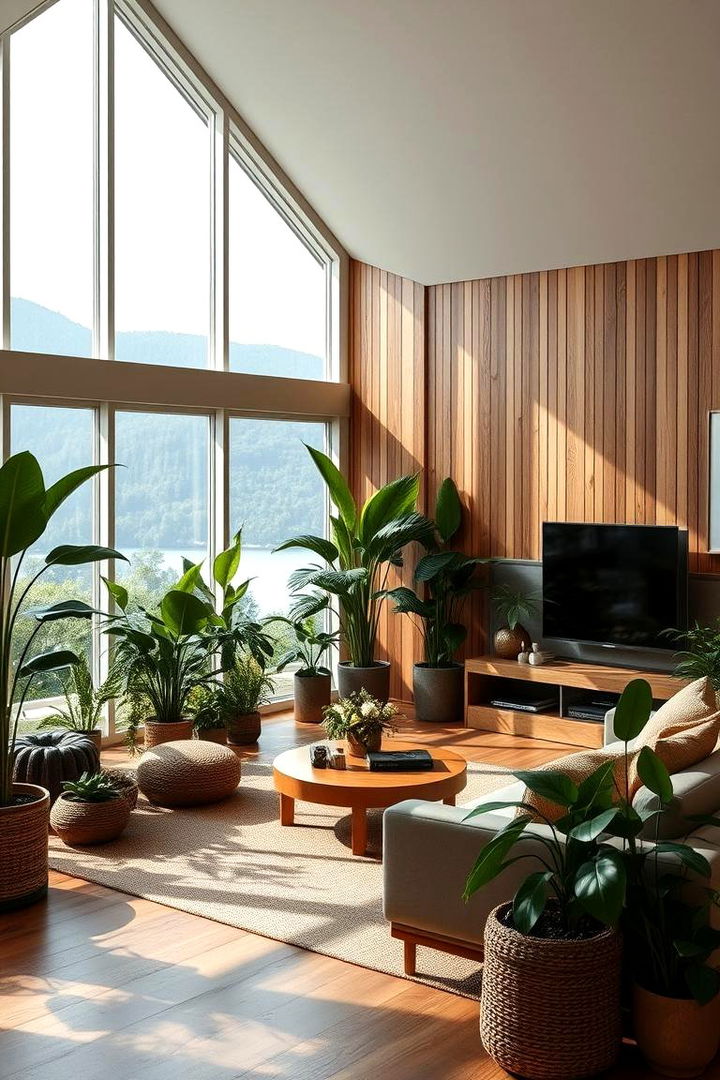 Nature Infused Serenity - 22 Mens Living Room Ideas