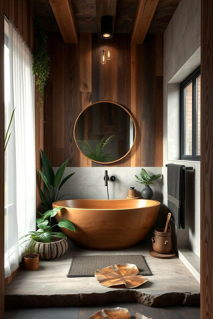 Nature Infused Warmth - 22 brown and black bathroom ideas