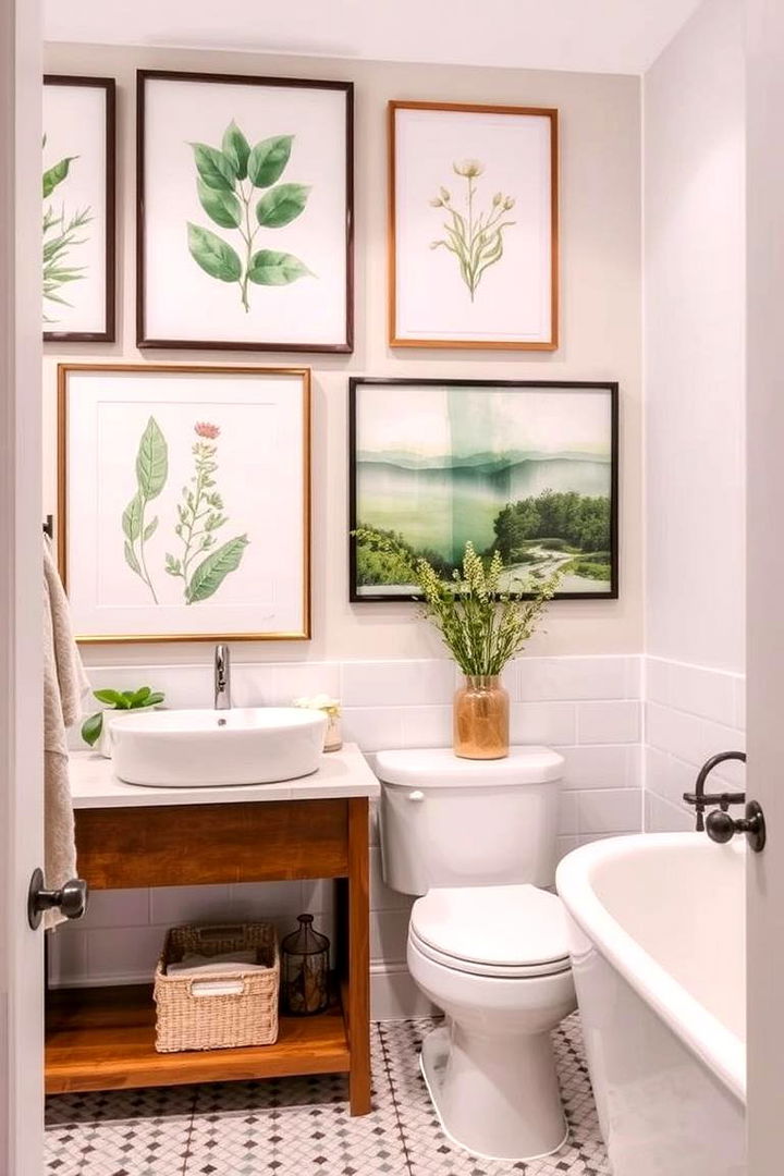 Nature Inspired Art - 22 Small Green Bathroom Ideas