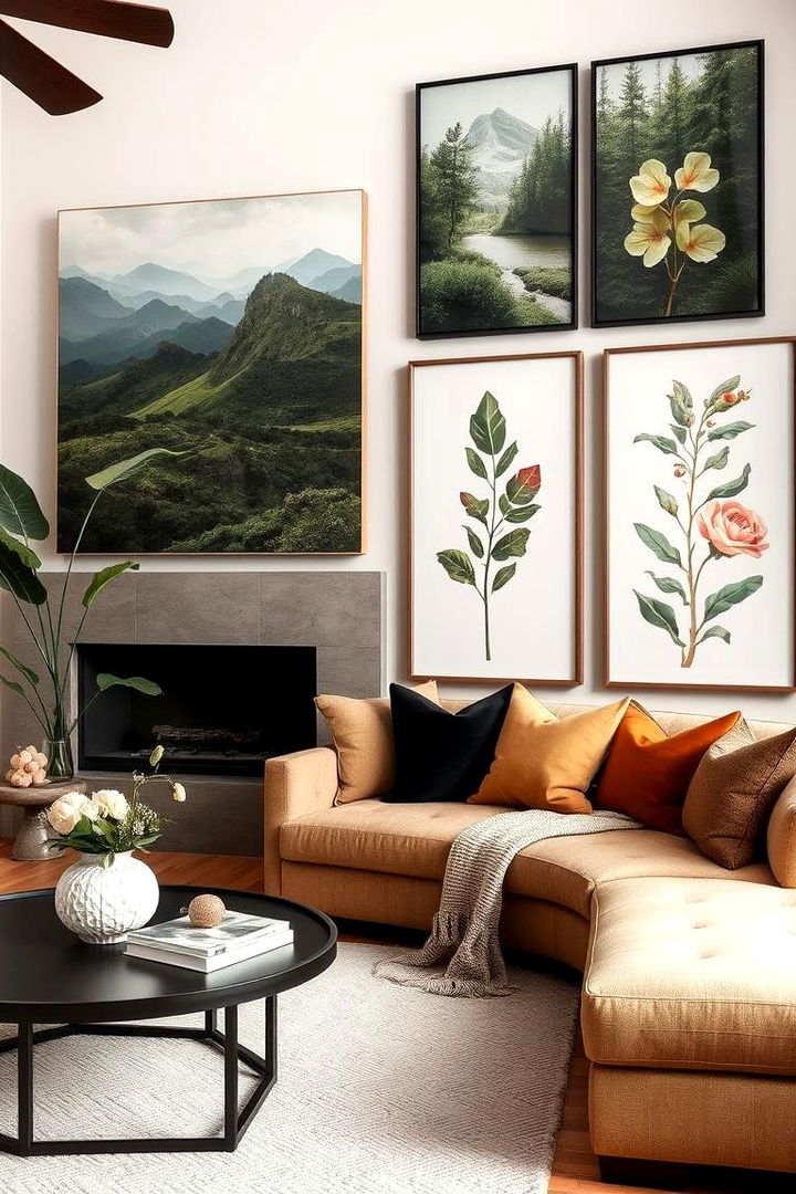Nature Inspired Art - 22 Earthy Living Room Decor Ideas