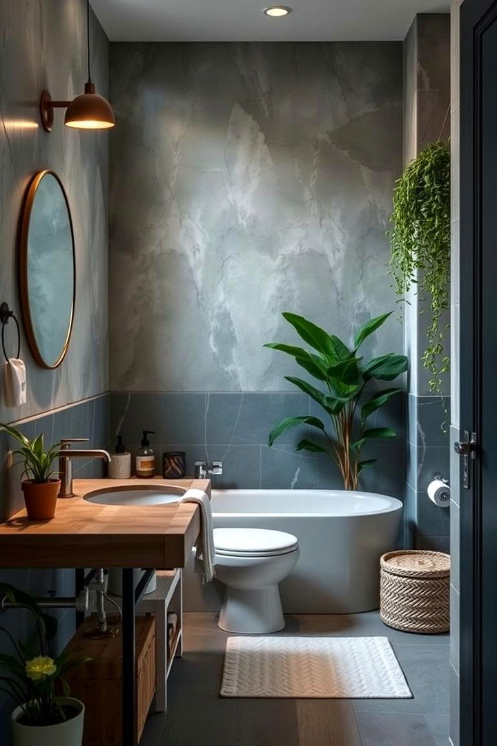 Nature Inspired Bathroom - 22 Blue and Gray Bathroom Ideas