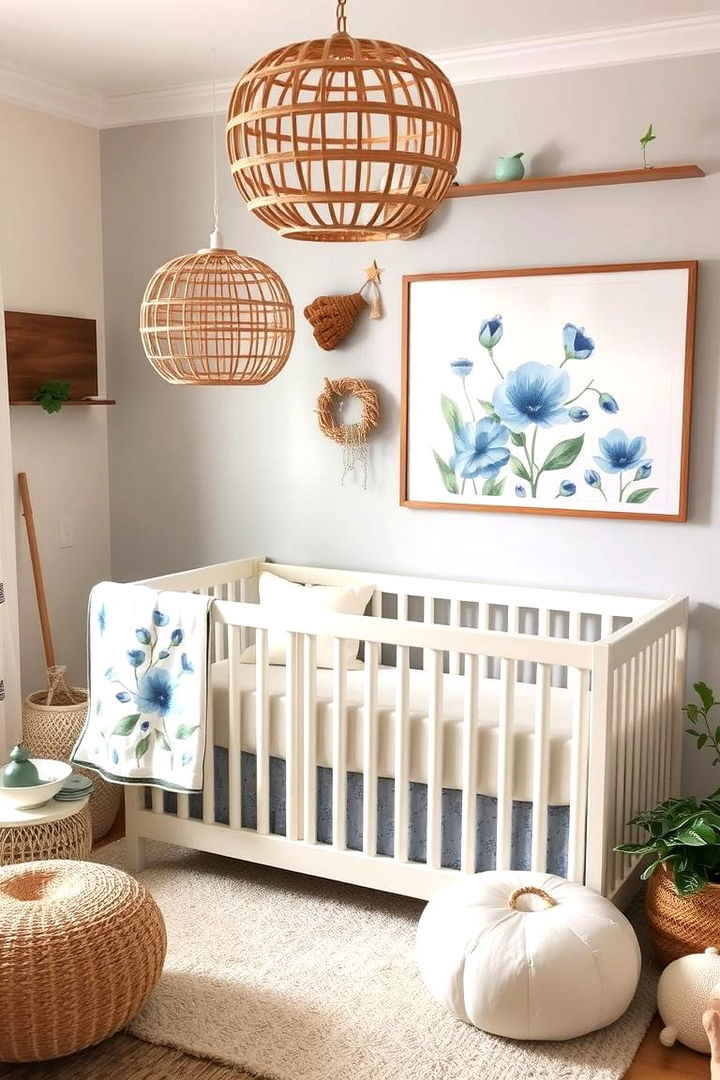 Nature Inspired Blue Details - 22 Blue Nursery Ideas