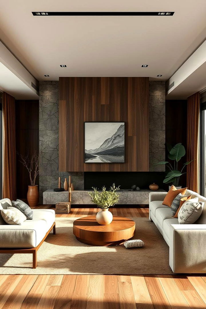 Nature Inspired Dark Design - 22 Dark Living Room Ideas