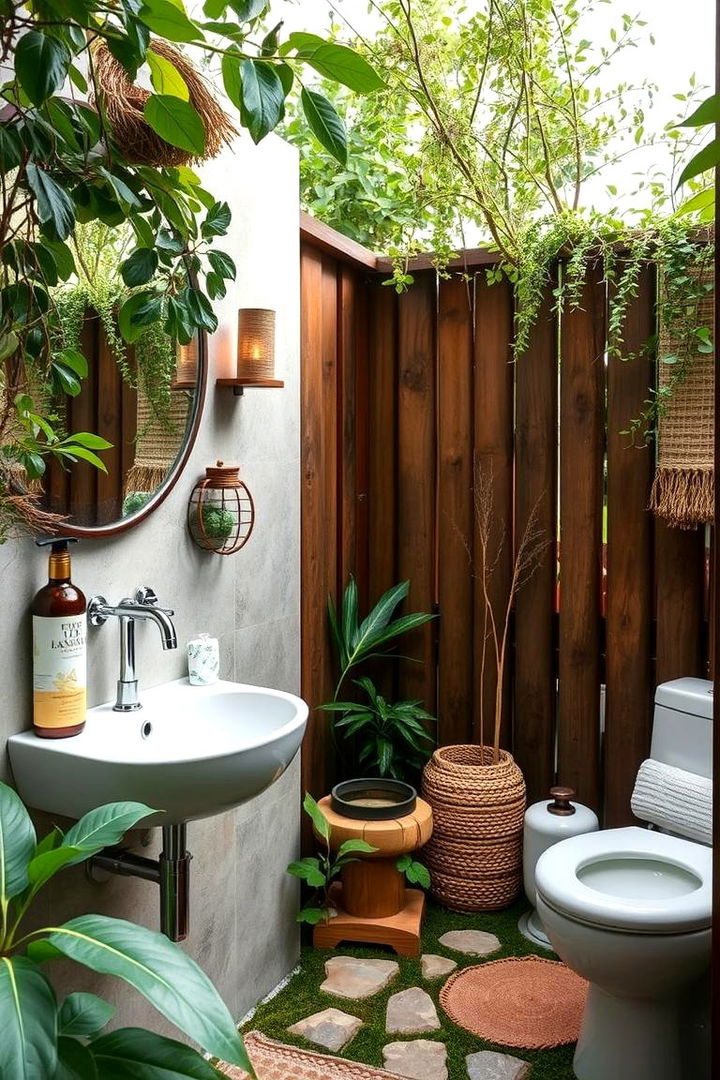 Nature Inspired Decor - 22 Rustic Outdoor Bathroom Ideas