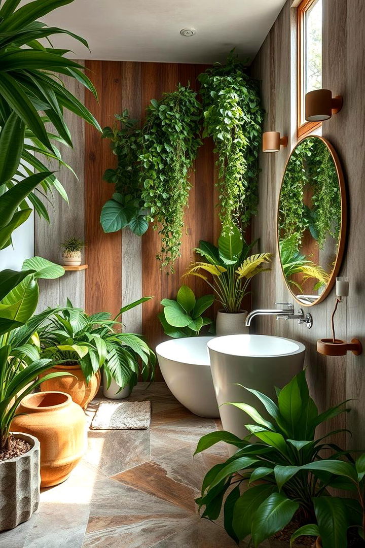 Nature Inspired Elements - 22 Maximalist Bathroom Design Ideas