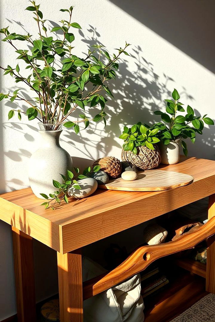 Nature Inspired Elements - 22 Console Table Decor Ideas
