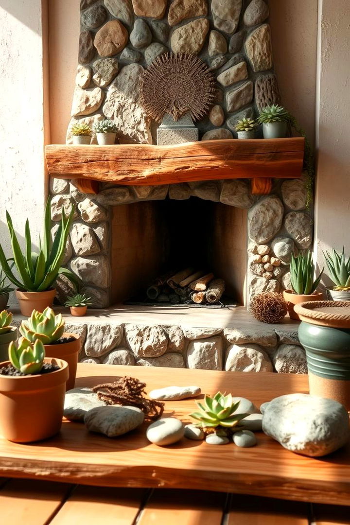 Nature Inspired Elements - 22 Fireplace Decor Ideas