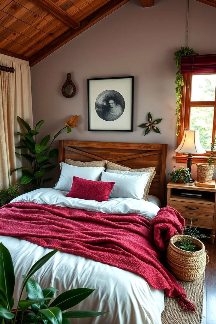 Nature Inspired Elements - 22 Burgundy Bedroom Ideas