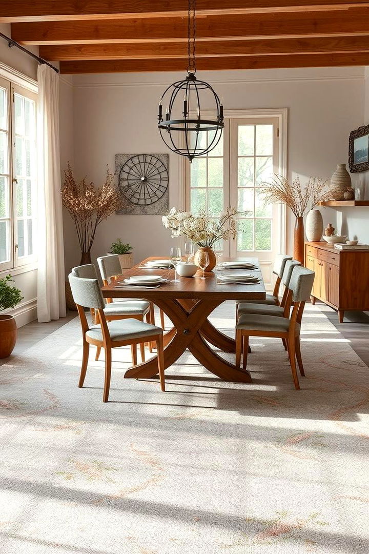 Nature Inspired Floral Motifs - 22 Carpeted Dining Room Ideas