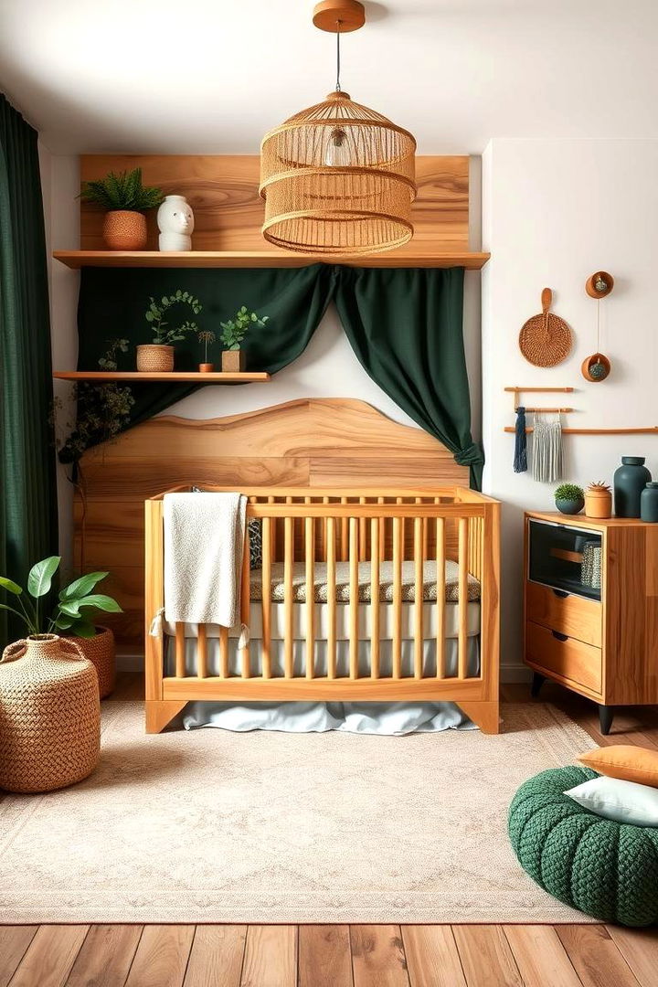 Nature Inspired Furniture - 22 Dark Green Nursery Ideas