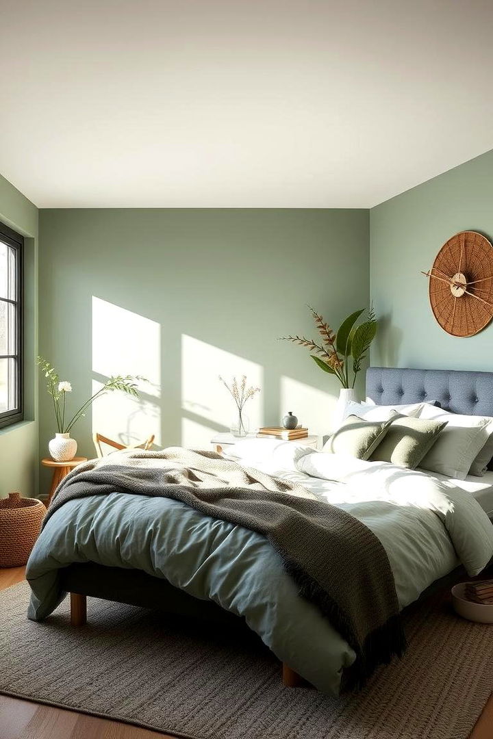 Nature Inspired Glow - 22 Green and Grey Bedroom Ideas