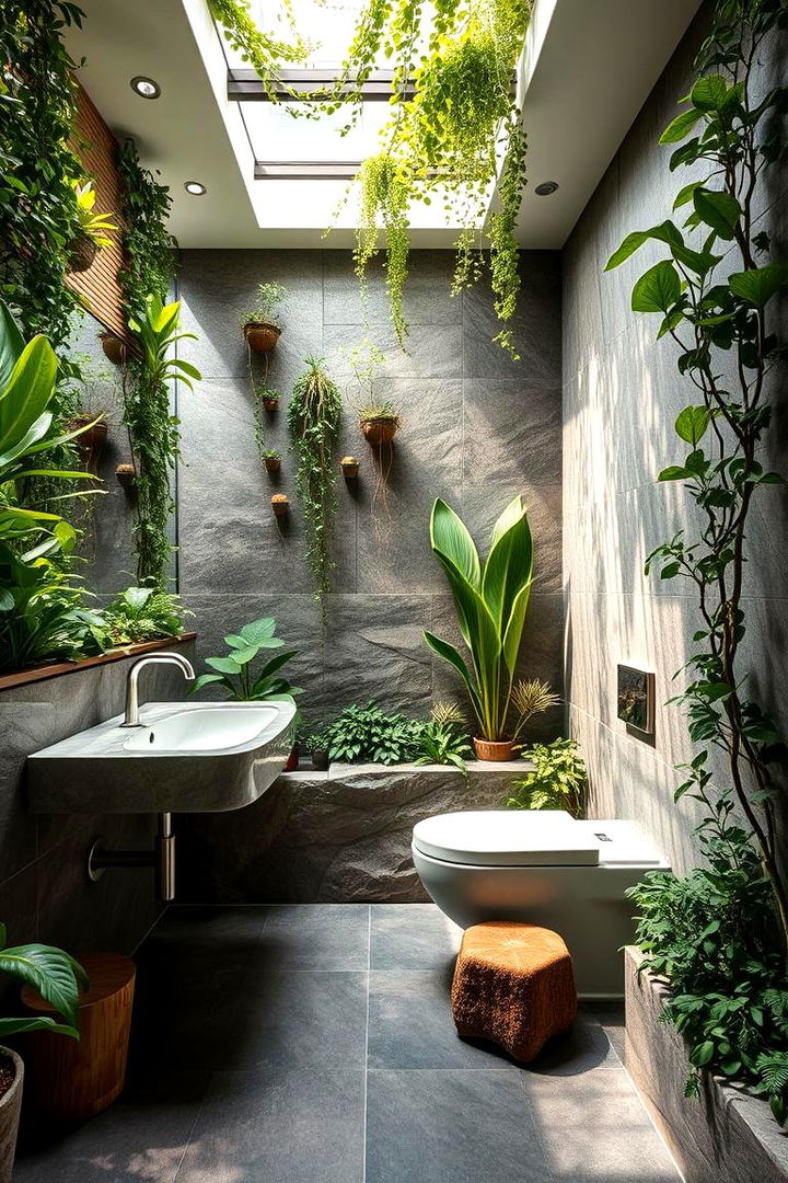 Nature Inspired Greenery - 22 Restaurant Bathroom Ideas