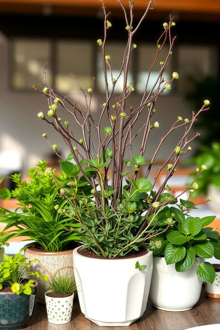 Nature Inspired Greenery Arrangement - 22 Graduation Centerpiece Ideas