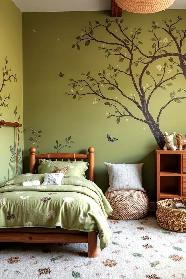 Nature Inspired Greens - 22 Kids Room Paint Ideas