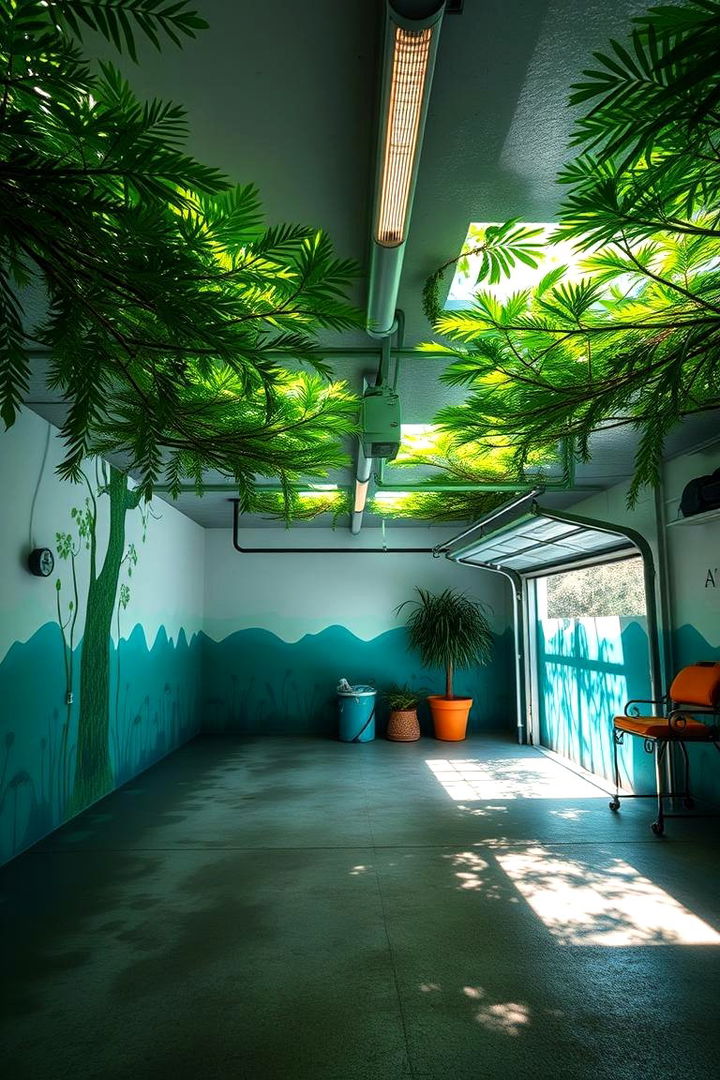 Nature Inspired Greens and Blues - 22 Garage Wall Paint Ideas