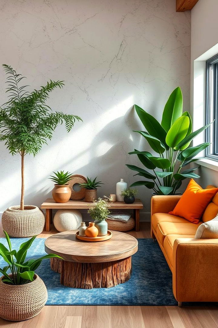 Nature Inspired Harmony - 22 orange and blue living room ideas