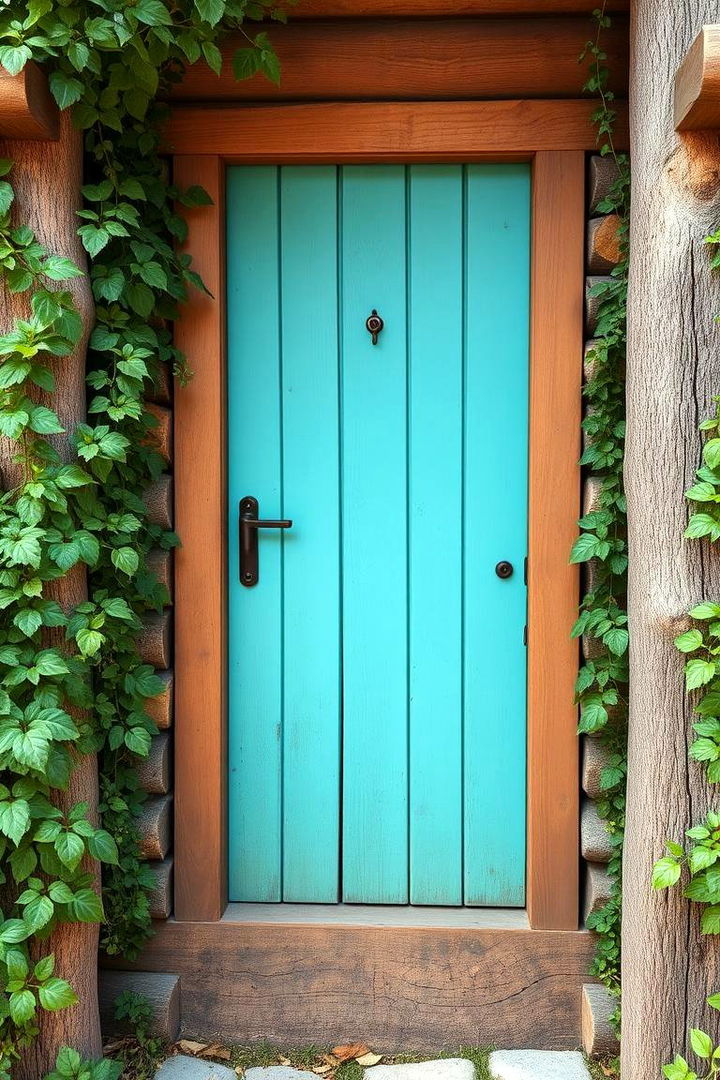 Nature Inspired Harmony - 22 Turquoise Front Door Ideas