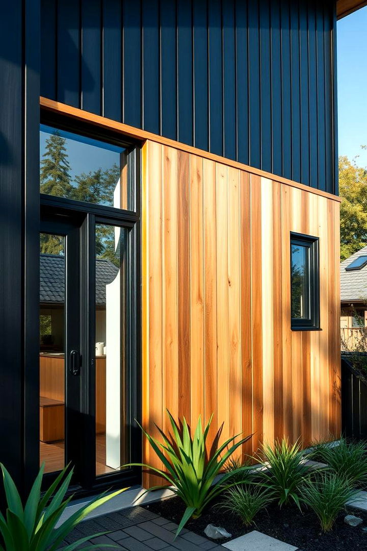 Nature Inspired Integration - 22 Black House With Cedar Accents