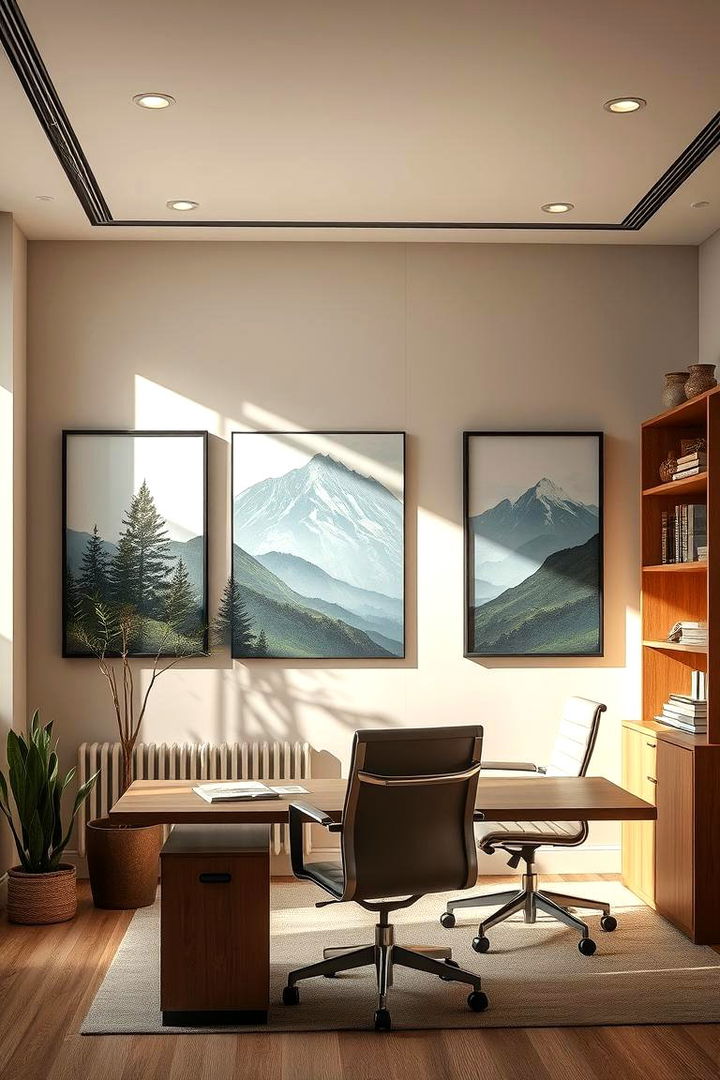 Nature Inspired Landscapes - 22 Office Wall Decor Ideas