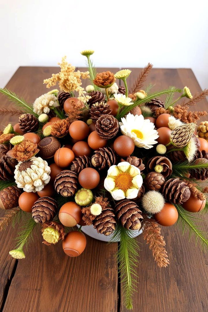 Nature Inspired Mixed Arrangements - 22 Fall Decor Ideas