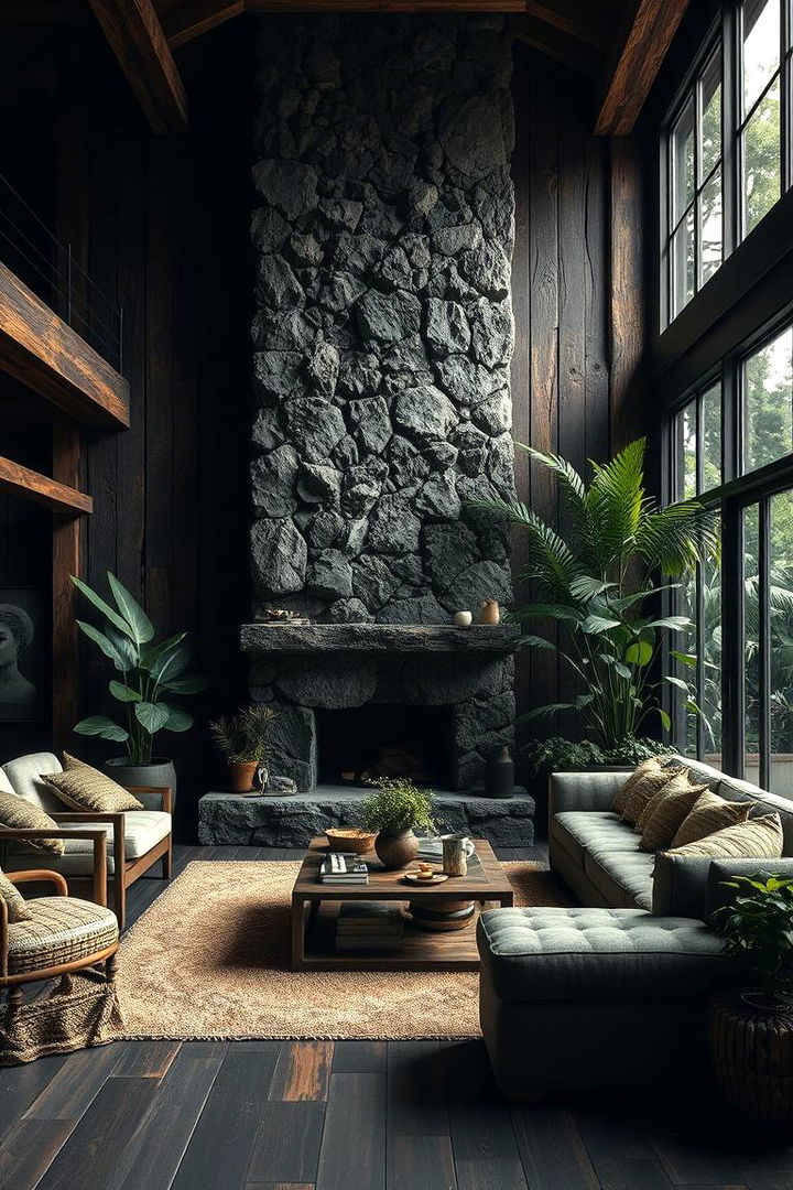 Nature Inspired Moody Ambiance - 22 Moody Living Room Ideas