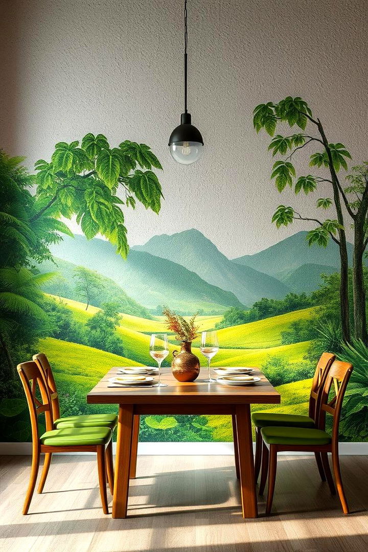Nature Inspired Murals - 22 Dining Room Wall Decor Ideas