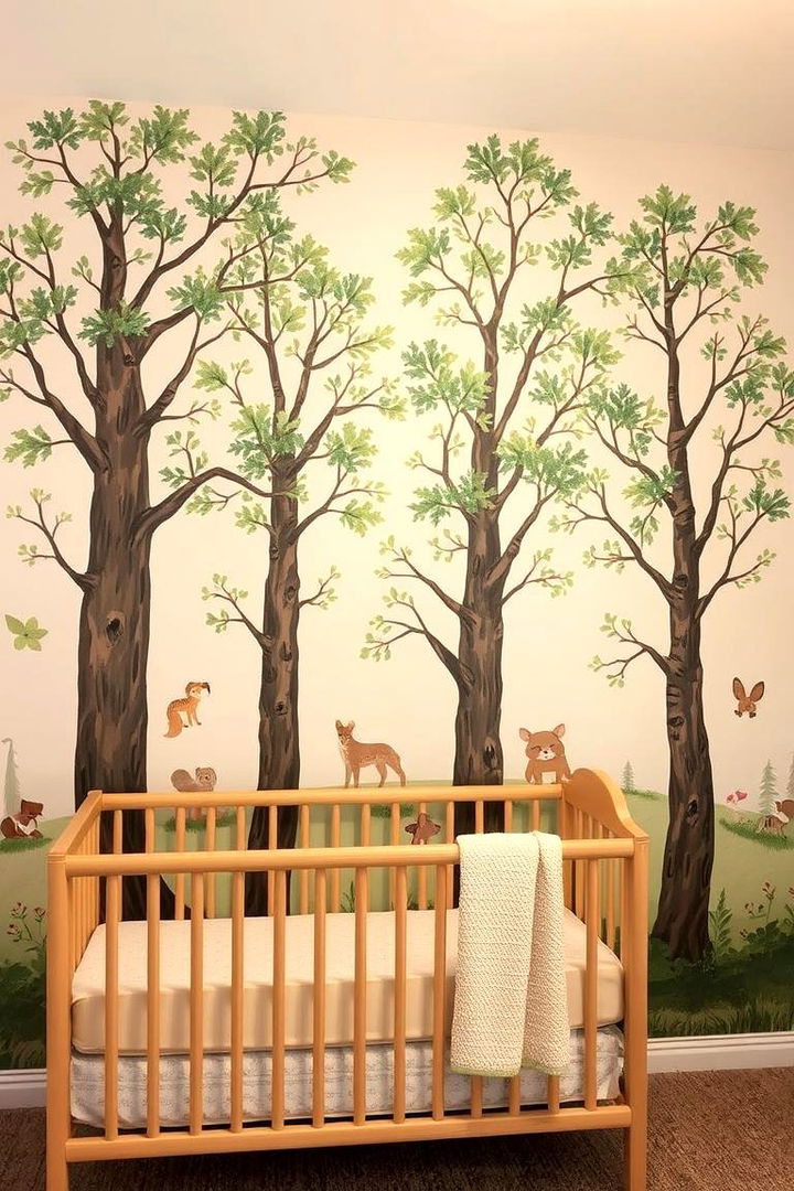 Nature Inspired Murals - 22 Nursery Accent Wall Ideas