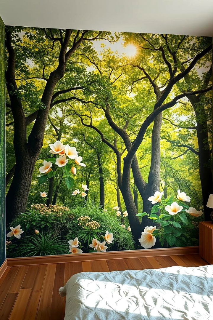 Nature Inspired Murals to Bring Outdoors In - 22 Bedroom Wall Painting Ideas
