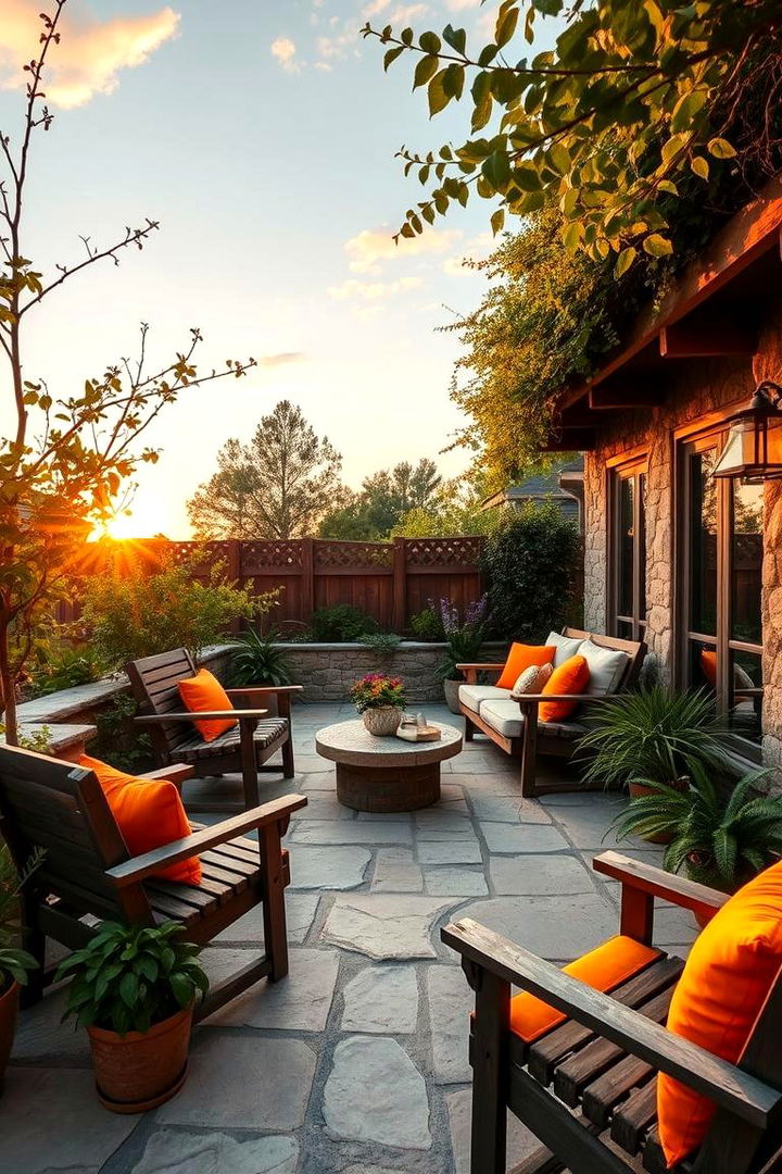 Nature Inspired Orange Patio - 22 Orange Room Ideas