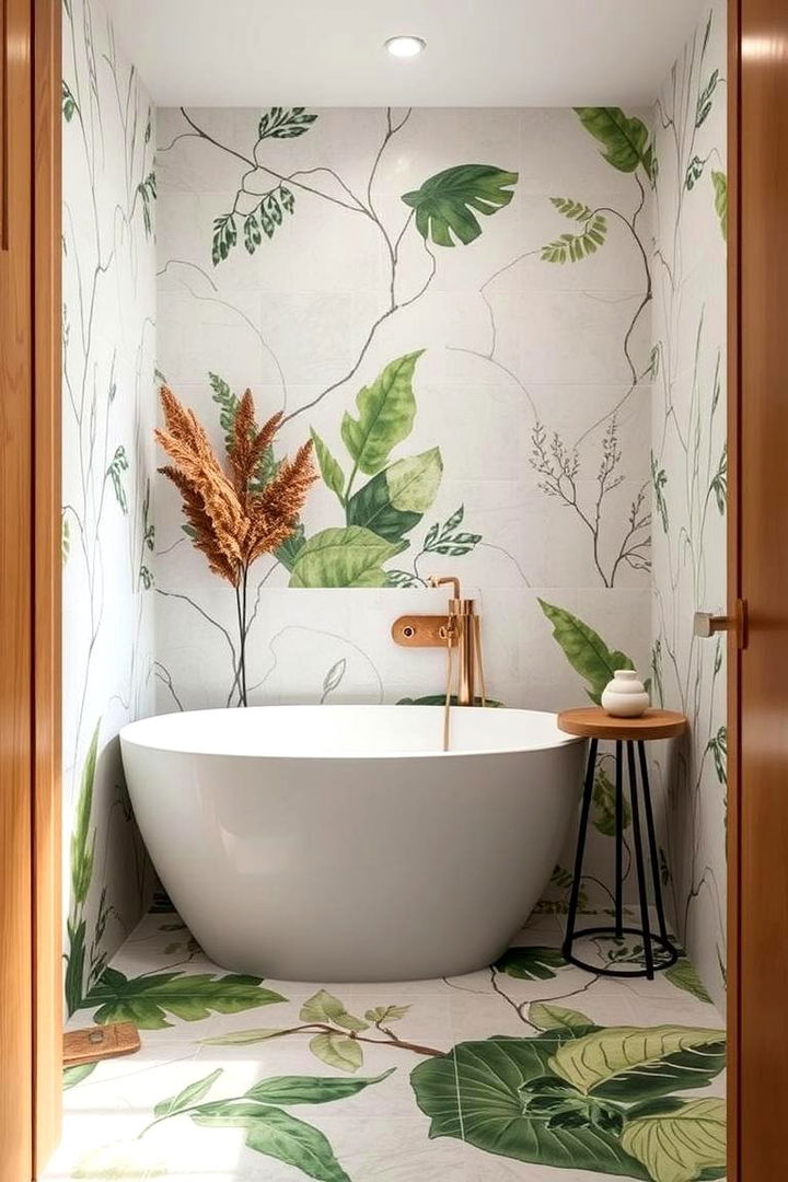 Nature Inspired Patterns to Connect with the Outdoors - 22 Elegant Bathroom Decor Ideas