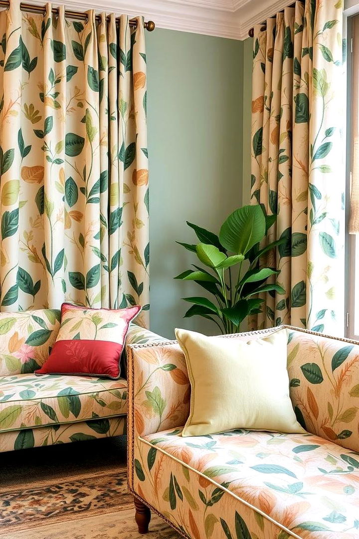 Nature Inspired Patterns - 22 Earthy Living Room Decor Ideas